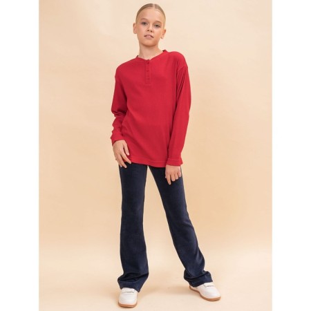 Pants for girls, height 104 cm, dark blue color-5