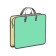 Folder with A4+handles, 332 x 268 x 90 mm, Erichkrause "Matt Pastel Bloom", 600 μm, lightning from above, green