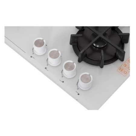 Hon surface Delvento V60N41C011, gas, 4 burners, white-1