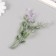 Artificial plant for creativity "Ficus leaves" set 6 pcs purple tips 12 cm