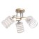 MIA chandelier 3x60W E27 gold, chrome 46x46x28cm