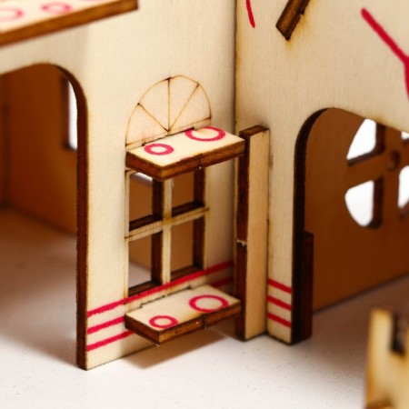 Complex-site for rodents, 14 x 13 x 10.5 cm, plywood-7