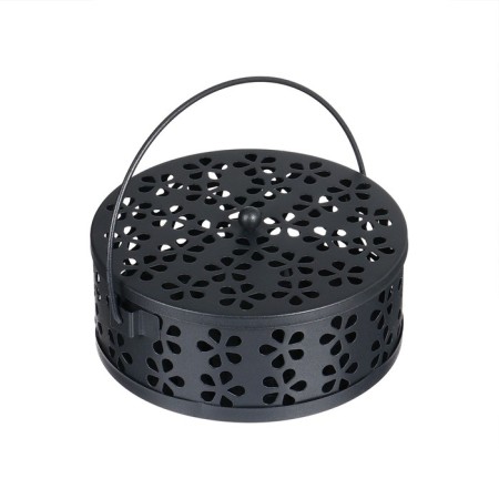 A spiral stand for mosquitoes, for incense, with a lid, metal, black, Greengo-5