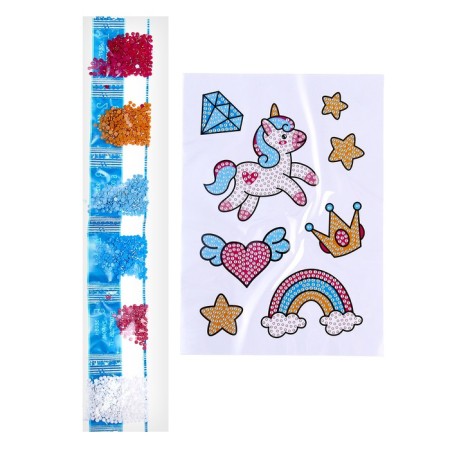 Diamond mosaic-sticker with full filling for children "Fabulous Unicorn"-3