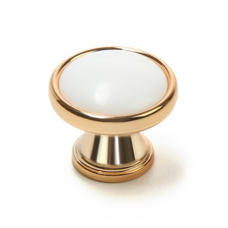 Cappio, RK101, d = 32 mm, plastic, color gold with a white insert-1