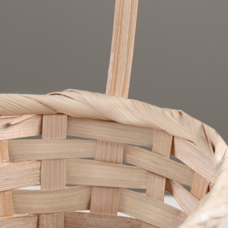 Wicker basket, D13 x h9.5/28 cm, bamboo, gray-1
