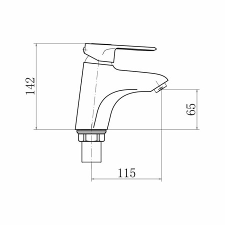 Fashun A1004 sink mixer, single -leaf, spout 115 mm, brass, chrome-1