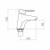 Fashun A1004 sink mixer, single -leaf, spout 115 mm, brass, chrome