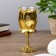 Climber Plastic, glass for 1 candle "rose" glass on the leg gold 13x6x6 cm