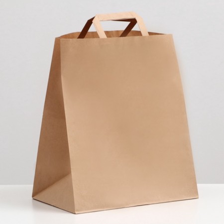 Craft package without print 32 x 20 x 37 cm, flat handle, set 3 pcs