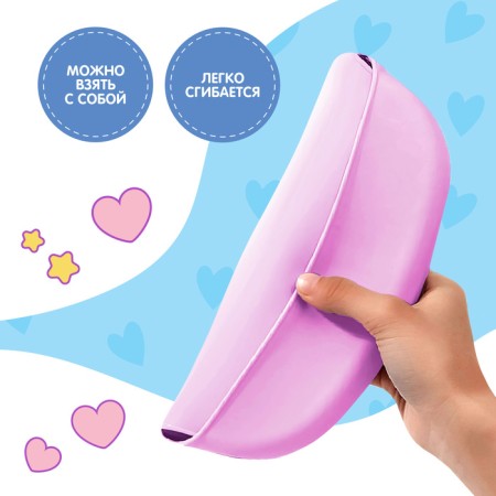 Silicone's bib “unicorn”, purple color-2