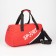 Sports bag with lightning, 2 outer pockets, long belt, red color
