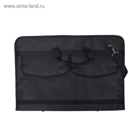 Folder for drawings and drawings A2, 640 x 450 x 30 mm, with handles, textile, estado, 3 pockets, black color,-6