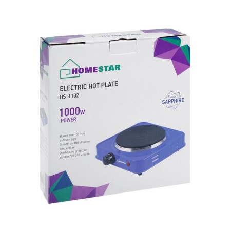 Electric tile Homestar HS-1102, 1000 watts, 1 burner, color "sapphire"-5