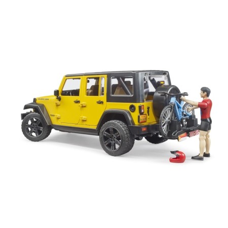 Game set SUV Wrangler Rubicon Unlimited with a cyclist and figure-2