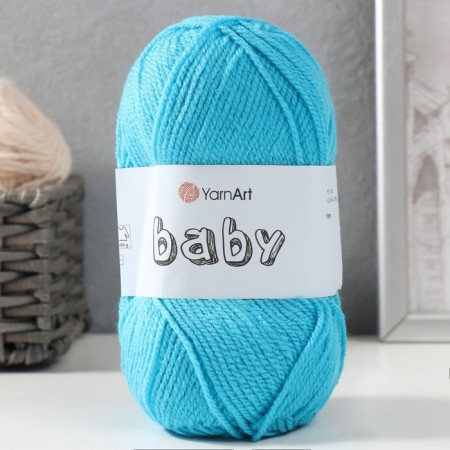 Baby yarn 100% acrylic 150m/50g (552 turquoise)-4