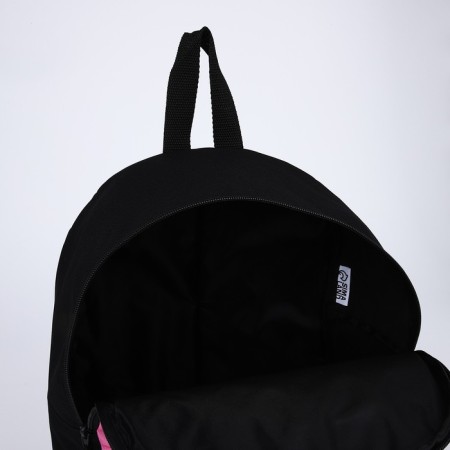 School textile ryukzak "anime", 38x14x27 cm, black color, pink-4
