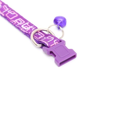 The two -layer collar with the Fastex "Squares", 30 x 1 cm, purple-5