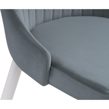 CHART STALL CARA Kora Metal/Velur, White/Gray 47x57x89 cm-8