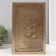 Safe-book wood to the leatherette "flower" embossing, under metal 30x20x6.8 cm