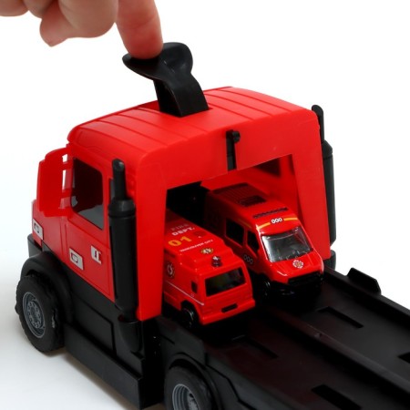Parking 2 in 1, transforms into a vehicle, light and sound effects, red color-7