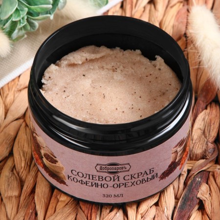 Salt body scrub "Coffee - nut" Dobroparov 320 ml-2