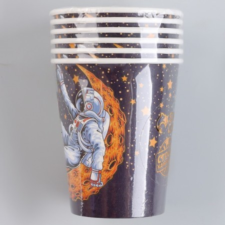 Paper glasses "Cosmonaut", 6 pcs.-3