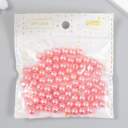 Beads for creativity "Pearl pink" set d = 0.8 cm 20 g-4