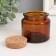 Bank for candles glass with a cork "Brown" 100 ml 6.5x6.5x6.5 cm
