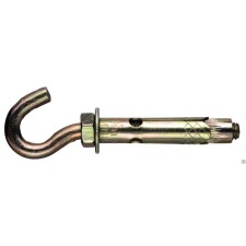 Steelrex anchor bolt, with a hook, galvanized, 10x60 mm, 50 pcs