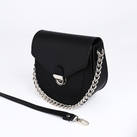 Women's bag Textura, messenger, small size, black color-5