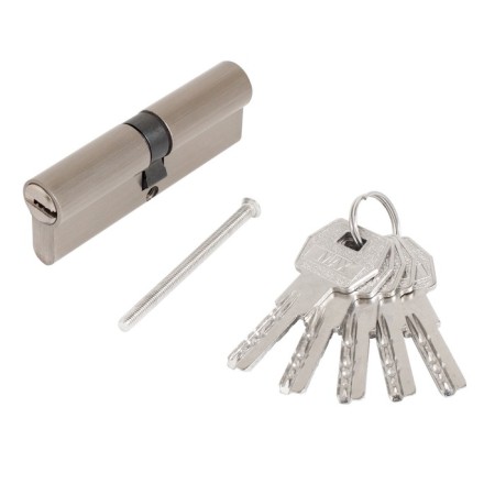 The cylinder mechanism standard Max, 90 mm (45x45), 5 keys, type key/key, matte nickel