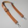Genuine leather bag, adjustable, with carbines, 60 ± 2 cm × 2.5 cm, beige/silver color
