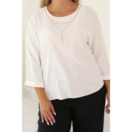 Female blouse, size 46, white color-7