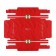 Box for 4 sweets and chocolate with cells "Luxurious New Year" 18.8 x 15.7 x 3 cm, New Year