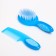 Hair care set, comb+brush, blue color