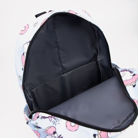School backpack from lightning textiles, external pocket, pencil case, blue color-7