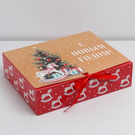 Folding Gift Box "New Year", 31 x 24.5 x 9 cm, New Year-1