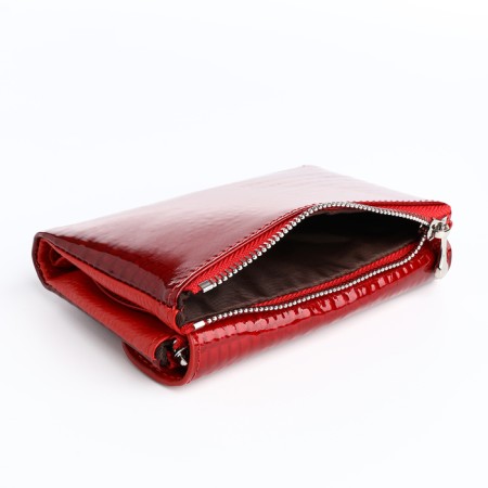 Women's wallet on magnet, red color-2