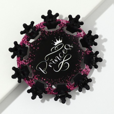 Hair crab, mini, set "Princess", 10 pcs., 1.5 x1.5 cm-1