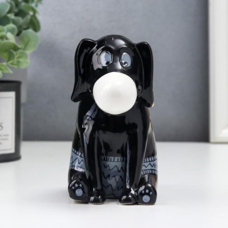 Souvenir Ceramics "Pyosik in panties" Black 11x6.7x12.6 cm-3