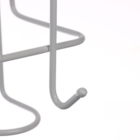 Nasten umbrella stand, with hooks, metal, 7 × 12 × 26 cm, white-3