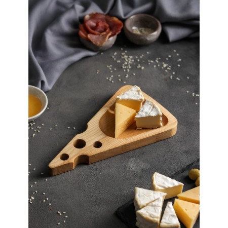 The cheese board "For feed", 24 × 15 × 1.8 cm, array of birch