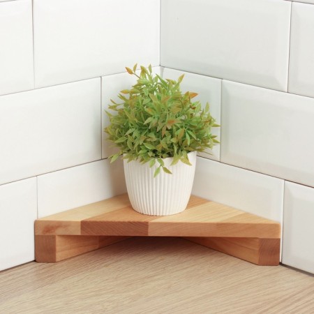 Corner shelf - ADELICA stand, 28 × 20 × 5 cm, birch-7