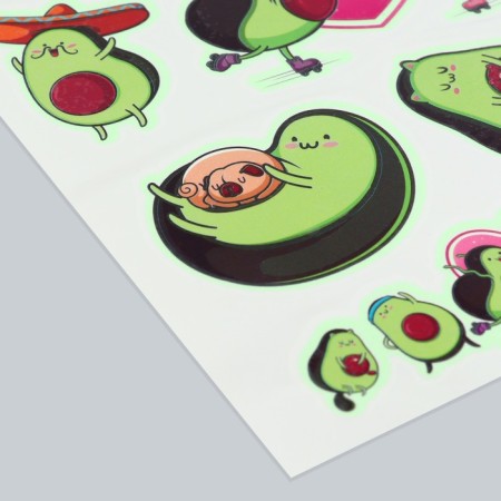 Avocado tattoo on the body, shines in the dark, 14 x 21 cm-1
