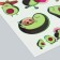 Avocado tattoo on the body, shines in the dark, 14 x 21 cm