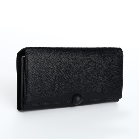 Women's wallet on magnets, black color