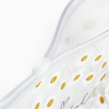 Cosmetic bag from the transparent PVC "chamomile" with a zip-sk.-2