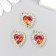 Decor for creativity metal, rhinestones "Passionate heart" gold 2x1.5 cm