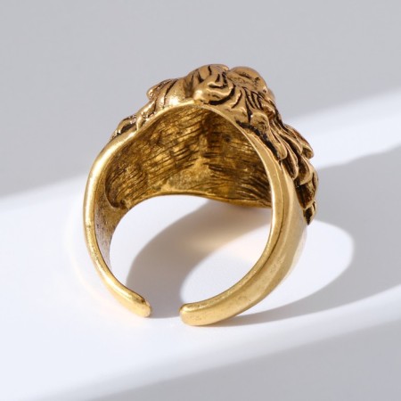 Ring "Right" Leo, color black gold, dimensionless-2